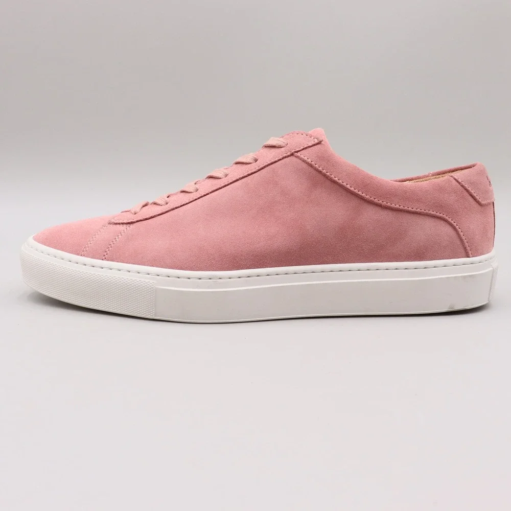 Koio Capri Pink Suede Low Top Sneakers Mens Size 10 US Casual Made in Italy